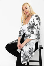 Load image into Gallery viewer, Floral Print Long Body Cardigan
