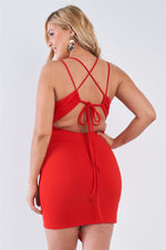 Load image into Gallery viewer, Plus Size Tie Back Wrap Dress
