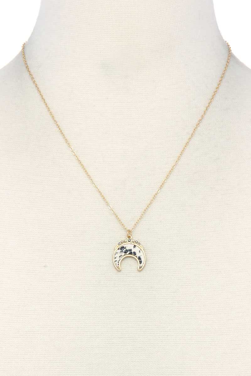 Crescent Moon Charm Necklace