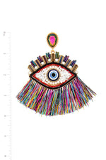 Load image into Gallery viewer, Hot Trendy Eye And Fan Tassel Drop Earring
