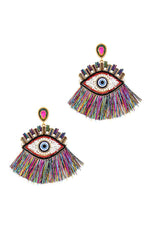 Load image into Gallery viewer, Hot Trendy Eye And Fan Tassel Drop Earring
