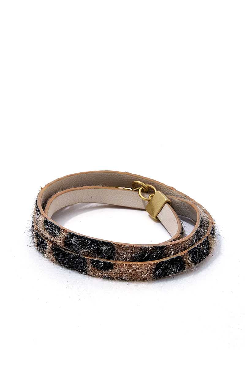 Animal Print Wrap Bracelet