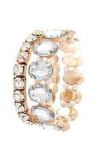 Load image into Gallery viewer, Oval Rhinestone Stretch Stackable Bracelet
