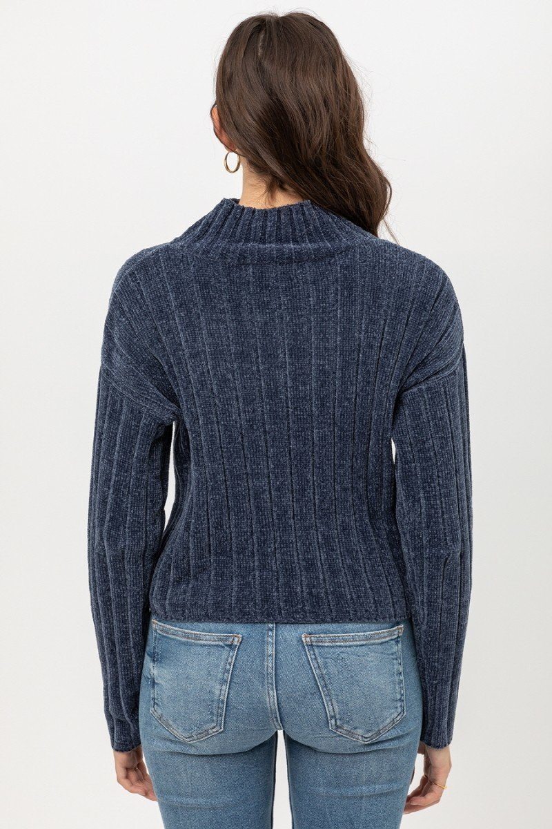 Mini Velvet Chenille Crop Sweater