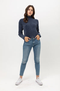 Mini Velvet Chenille Crop Sweater