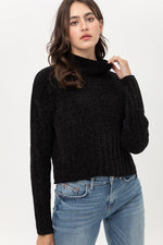 Load image into Gallery viewer, Mini Velvet Chenille Crop Sweater
