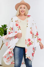 Load image into Gallery viewer, Floral Ruffle Maxi Kimono Cardigan
