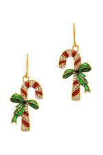 Load image into Gallery viewer, Modern Trend Cute Rhinestone Christmas Cane Earring
