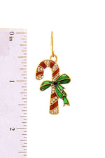 Load image into Gallery viewer, Modern Trend Cute Rhinestone Christmas Cane Earring
