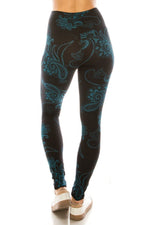 Load image into Gallery viewer, Yoga Style Banded Lined Multi Print Knit Legging
