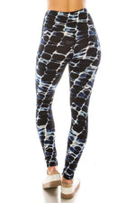 Load image into Gallery viewer, Yoga Style Banded Lined Abstract Print Knit Legging
