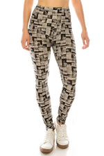 Load image into Gallery viewer, Yoga Style Banded Lined Multi Print Knit Legging
