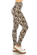 Load image into Gallery viewer, Yoga Style Banded Lined Multi Print Knit Legging
