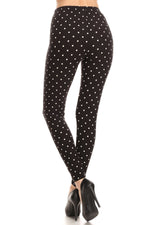 Load image into Gallery viewer, High Waisted Elastic Band Polka Dot Print Leggings
