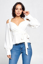 Load image into Gallery viewer, Long Sleeve Cold Shoulder Top
