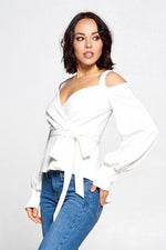 Load image into Gallery viewer, Long Sleeve Cold Shoulder Top
