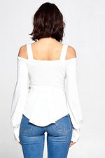 Load image into Gallery viewer, Long Sleeve Cold Shoulder Top
