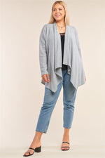 Load image into Gallery viewer, Long Sleeve Asymmetrical Pleated Collar Cardigan
