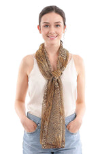 Load image into Gallery viewer, Leopard Print Chiffon Scarf
