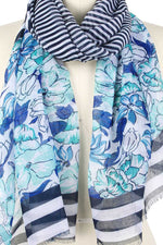 Load image into Gallery viewer, Flower Stripe Print Scarf
