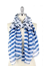 Load image into Gallery viewer, Fashion Anchor And Stripe Print Scarf
