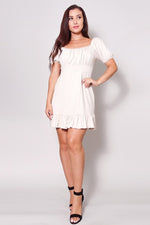 Load image into Gallery viewer, Puff Short Sleeve Tie Back Mini Dress
