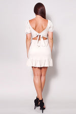 Load image into Gallery viewer, Puff Short Sleeve Tie Back Mini Dress
