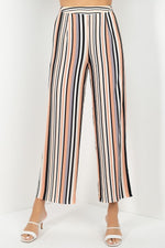 Load image into Gallery viewer, Stripped Scoop Neck Top Wide Leg Pants Set
