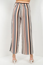 Load image into Gallery viewer, Stripped Scoop Neck Top Wide Leg Pants Set
