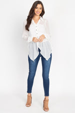 Load image into Gallery viewer, Flounce Hem Polka Dot Blouse
