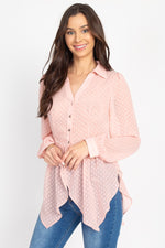 Load image into Gallery viewer, Flounce Hem Polka Dot Blouse
