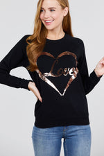 Load image into Gallery viewer, Love Sequins Pullover
