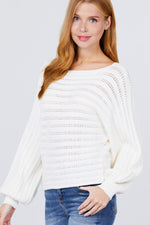 Load image into Gallery viewer, Dolman Sleeve Boat Neck Sweater
