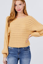 Load image into Gallery viewer, Dolman Sleeve Boat Neck Sweater
