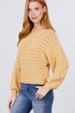 Load image into Gallery viewer, Dolman Sleeve Boat Neck Sweater
