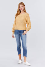 Load image into Gallery viewer, Dolman Sleeve Boat Neck Sweater
