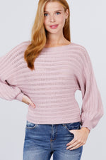 Load image into Gallery viewer, Dolman Sleeve Boat Neck Sweater
