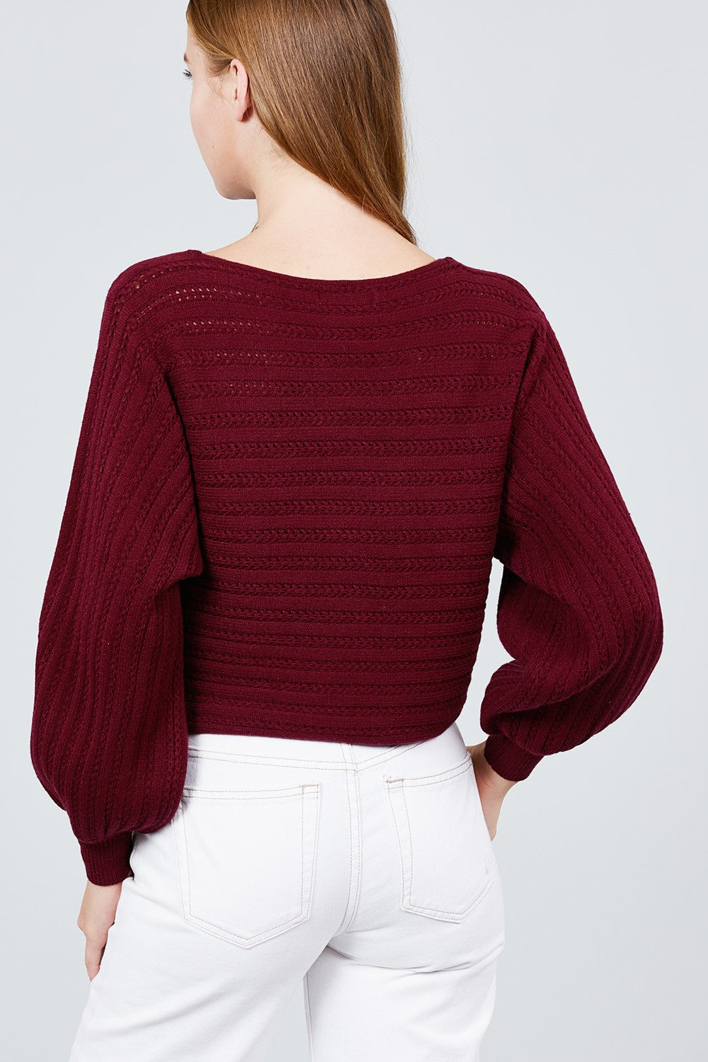 Dolman Sleeve Boat Neck Sweater