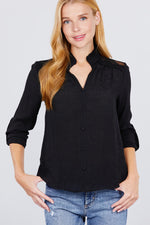 Load image into Gallery viewer, V-neck Button Down Woven Top
