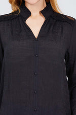 Load image into Gallery viewer, V-neck Button Down Woven Top
