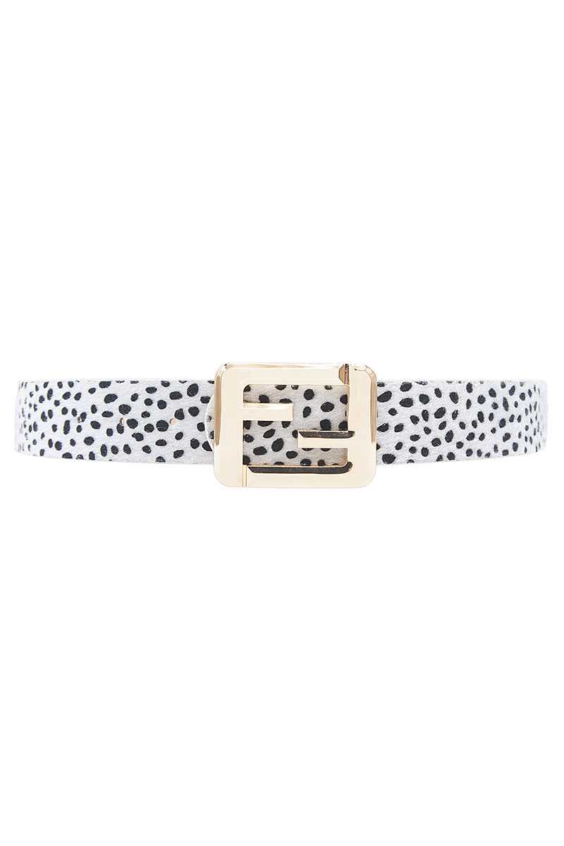 Leopard Fashion Square Letter Buckle Belt