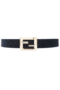 Leopard Fashion Square Letter Buckle Belt