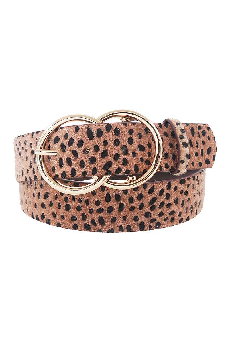 Stylish Cheetah Fur and Pattern Belt