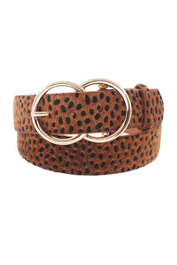 Stylish Cheetah Fur and Pattern Belt