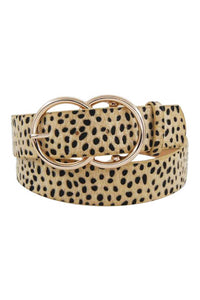 Stylish Cheetah Fur and Pattern Belt