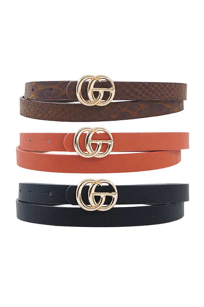 3 Pcs Fashion Skinny Casual Belt Set