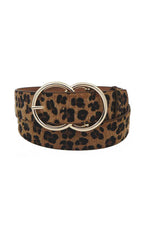 Load image into Gallery viewer, Trendy Leopard Fur Double Ring Buckle Belt
