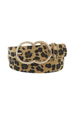 Load image into Gallery viewer, Trendy Leopard Fur Double Ring Buckle Belt
