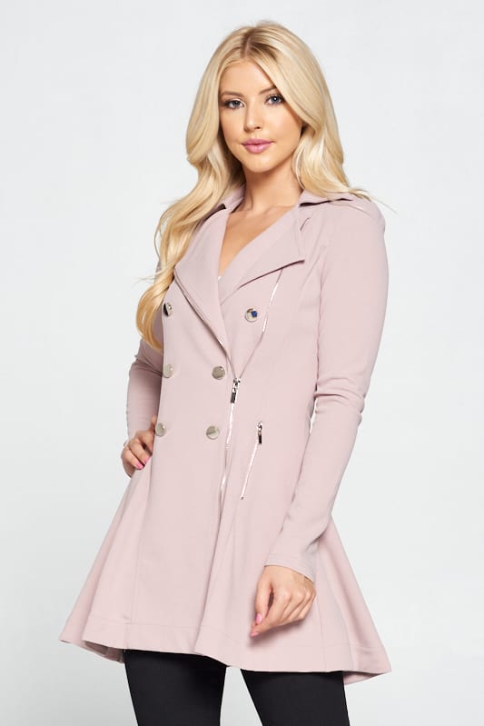 Double Breasted Flare Blazer Dress