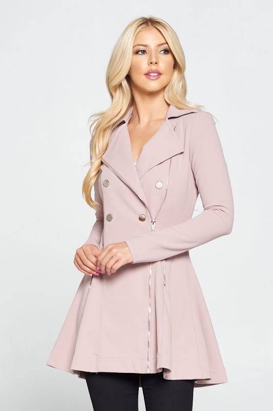 Double Breasted Flare Blazer Dress